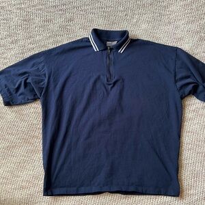 ASOS oversized zip up polo